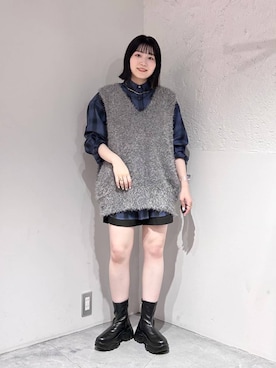 「インナーカラー」｜「アイテム（グレー系）」を使った、manaty.さん（レディース・159cm）の夏コーディネート