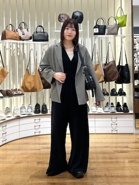 「アイテム（オールインワン・サロペット）」を使った、manaty.さん（レディース・159cm・20代）の秋コーディネート