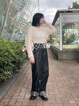 「インナーカラー」｜「アイテム（グレー系）」を使った、manaty.さん（レディース・159cm）の夏コーディネート