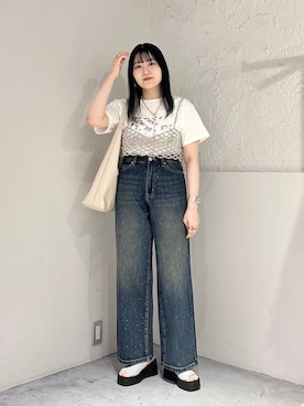 「アイテム（その他トップス、シルバー系）」を使った、manaty.さん（レディース・159cm）の春コーディネート