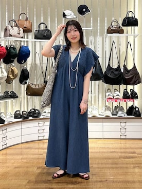 「アイテム（サロペット/オーバーオール）」を使った、manaty.さん（レディース・159cm・20代）の夏コーディネート