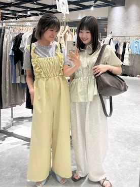 「アイテム（サンダル、ブルー系）」を使った、manaty.さん（レディース・159cm）の夏コーディネート