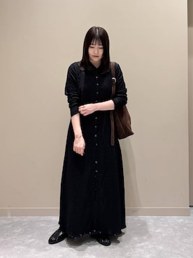 「LOWRYS FARM（ローリーズファーム）のヤワラカルイ２ＷＡＹショルダーＢＡＧ 115210（ショルダーバッグ、ブラウン系）」を使った、manaty.さん（レディース・159cm）の春コーディネート