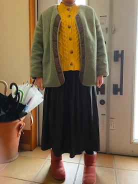 「ITEMS URBANRESEARCH（アイテムズ アーバンリサーチ）のアイテム（その他アウター）」を使った、labuさん（レディース・165cm）の冬コーディネート
