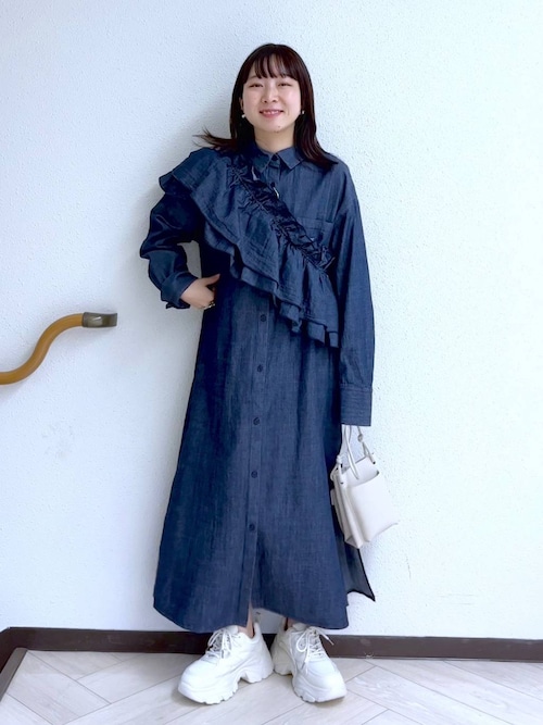 LOWRYS FARM ローリーズファーム Tシャツワンピース ネイビー LOWRYS FARM ローリーズファーム Tシャツワンピース ネイビー