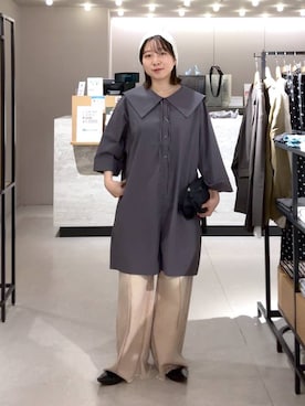 「LOWRYS FARM（ローリーズファーム）のポインテッドＦシューズ 581137（パンプス、ブラック系）」を使った、これとすさん（レディース・150cm）の春コーディネート