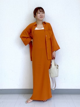 「アイテム（ワンピース、オレンジ系）」を使った、これとすさん（レディース・150cm）の夏コーディネート