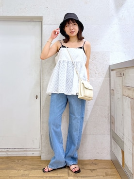 「みんなの白Tフェス」｜「アイテム（キャミソール）」を使った、これとすさん（レディース・150cm）の夏コーディネート