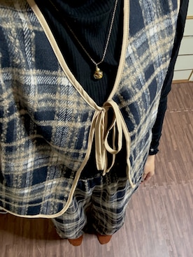 「チェック」｜ｍ：さん（レディース・157cm・30代）の秋コーディネート