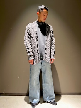 「DIESEL（ディーゼル）のアイテム（ブーツ）」を使った、　Ryujiさん（メンズ・168cm）の冬コーディネート