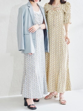 「アイテム（ワンピース/ドレス、パープル系）」を使った、acro  store  Co.Ltdさん（レディース・163cm）の秋コーディネート