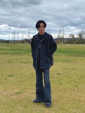 「Ellno Loset（エルノロゼット）のアイテム（ベスト）」を使った、歩夢さん（メンズ・167cm）の春コーディネート