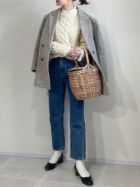 「menui（メヌイ）のアイテム」を使った、あさこさん（レディース・164cm）の冬コーディネート