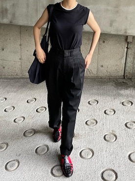 「Steven Alan（スティーブンアラン）のアイテム（サンダル）」を使った、あさこさん（レディース・164cm）の夏コーディネート