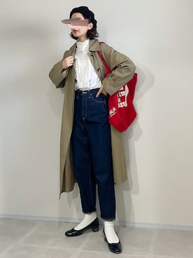 「PERNA（ペルナ）のアイテム」を使った、あさこさん（レディース・164cm）の秋コーディネート