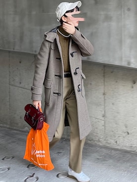 「The Cambridge Satchel Company（ケンブリッジサッチェル）のアイテム（ショルダーバッグ）」を使った、あさこさん（レディース・164cm）の秋コーディネート
