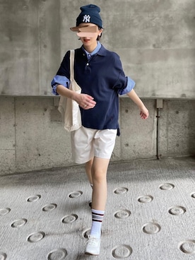 「ごきげんウィーク」｜「アイテム（ニットキャップ/ビーニー）」を使った、あさこさん（レディース・164cm）の春コーディネート