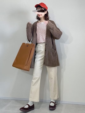 「ALLUMER（アリュメール）のアイテム」を使った、あさこさん（レディース・164cm）の冬コーディネート