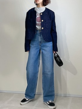 「Aeta（アエタ）の【Aeta】ボストンバッグ MINI WOMEN（ボストンバッグ）」を使った、あさこさん（レディース・164cm）の冬コーディネート