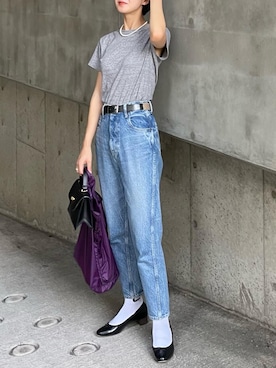 「THE SHINZONE（ザ　シンゾーン）の【THE SHINZONE】キャロットデニム WOMEN（デニムパンツ）」を使った、あさこさん（レディース・164cm）の夏コーディネート