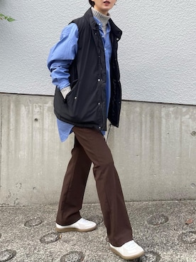 「ALLUMER（アリュメール）のアイテム（ジャケット/アウター）」を使った、あさこさん（レディース・164cm）の秋コーディネート