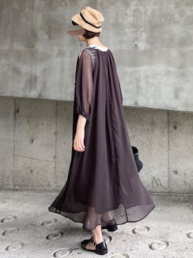 「Steven Alan（スティーブンアラン）のアイテム（サンダル）」を使った、あさこさん（レディース・164cm）の夏コーディネート