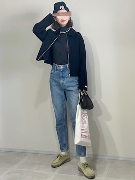 「THE SHINZONE（ザ　シンゾーン）の【THE SHINZONE】キャロットデニム WOMEN（デニムパンツ）」を使った、あさこさん（レディース・164cm）の冬コーディネート