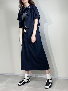 「Steven Alan（スティーブンアラン）のアイテム（トートバッグ）」を使った、あさこさん（レディース・164cm）の夏コーディネート