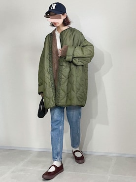 「THE SHINZONE（ザ　シンゾーン）の【THE SHINZONE】キャロットデニム WOMEN（デニムパンツ）」を使った、あさこさん（レディース・164cm）の冬コーディネート