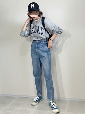 「THE SHINZONE（ザ　シンゾーン）の【THE SHINZONE】キャロットデニム WOMEN（デニムパンツ）」を使った、あさこさん（レディース・164cm）の秋コーディネート