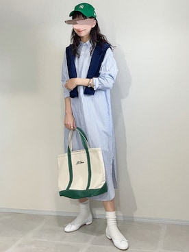「Steven Alan（スティーブンアラン）のアイテム（シューズ）」を使った、あさこさん（レディース・164cm）の夏コーディネート