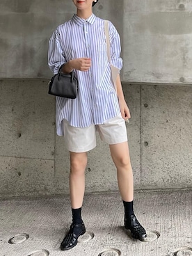 「Steven Alan（スティーブンアラン）のアイテム（サンダル）」を使った、あさこさん（レディース・164cm）の夏コーディネート