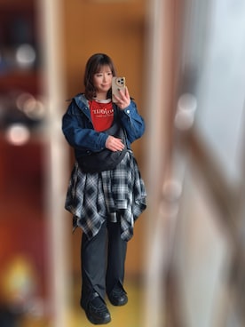 「one after another NICE CLAUP（ワンアフターアナザーナイスクラップ）のアイテム」を使った、谷原小春さん（レディース・155cm）の春コーディネート