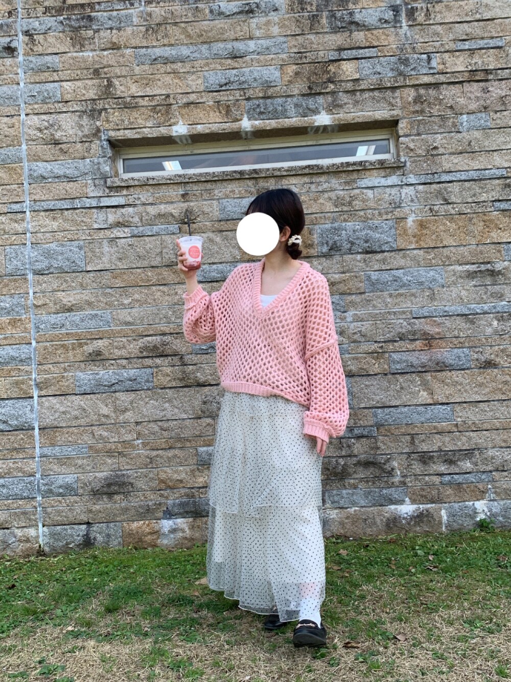 「春カラー、春、大人ガーリー、お洒落さんとつながりたい、お出かけ、低身長女子、プチプラ、休日スタイル、おでかけコーデ、春服みてみて、春服コーデ、お花見コーデ、カフェ、ピンクコーデ、いいね、save、フォローお願いします🤑」｜「GRLのアイテム（トップス、ピンク系）」を使った、🈂️さん（レディース・151cm）の春コーディネートの1枚目の写真