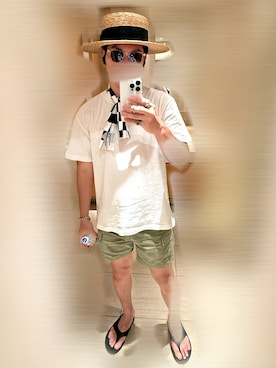 「アイテム（ハット）」を使った、Syさん（メンズ・176cm）の夏コーディネート