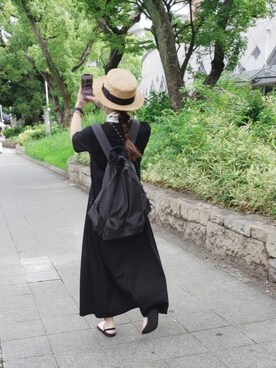 「Graphpaper（グラフペーパー）のアイテム（ワンピース/ドレス）」を使った、みさん（レディース・155cm）の夏コーディネート