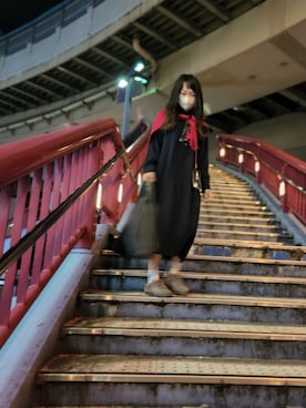 「Graphpaper（グラフペーパー）のアイテム（ワンピース/ドレス）」を使った、みさん（レディース・155cm）の秋コーディネート