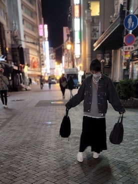 「Graphpaper（グラフペーパー）のアイテム（スカート）」を使った、みさん（レディース・155cm）の秋コーディネート
