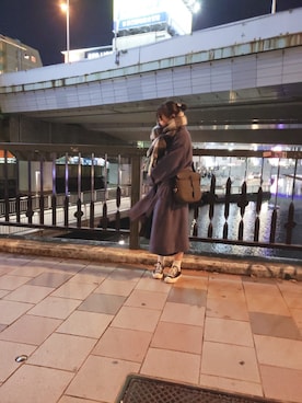 「Graphpaper（グラフペーパー）のアイテム（ワンピース/ドレス）」を使った、みさん（レディース・155cm）の冬コーディネート