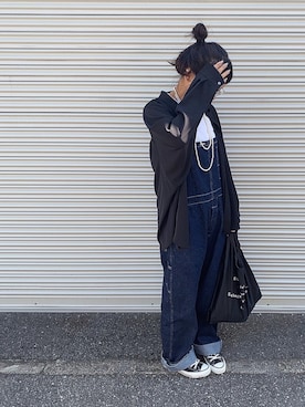 「LENO（リノ）のアイテム（オールインワン・サロペット）」を使った、みさん（レディース・155cm）の夏コーディネート
