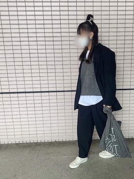 「Graphpaper（グラフペーパー）のアイテム（パンツ）」を使った、みさん（レディース・155cm）の秋コーディネート