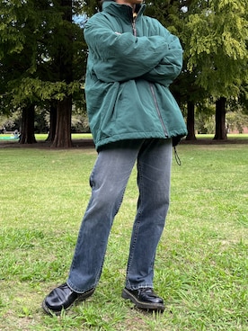 「VINTAGE（ヴィンテージ）のアイテム（マウンテンパーカー）」を使った、ゆうや|古着×綺麗目カジュアルさん（メンズ・165cm）の冬コーディネート