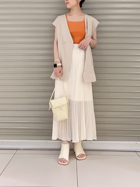 「mysty woman（ミスティウーマン）のアイテム（ブーツ）」を使った、たっつんさん（レディース・166cm）の夏コーディネート