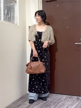 「mysty woman（ミスティウーマン）のアイテム（デニムパンツ）」を使った、たっつんさん（レディース・166cm）の秋コーディネート