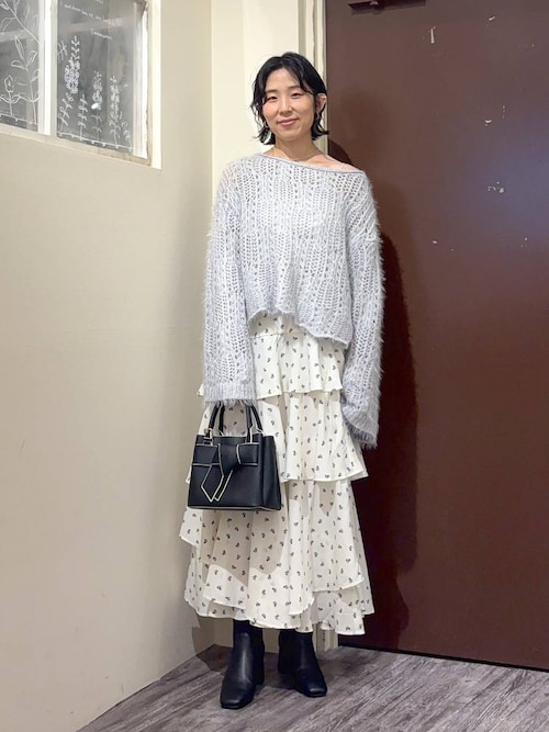 スカシヘアリーメッシュニット　1087799