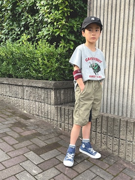 「canterbury（カンタベリー）のアイテム」を使った、YUKI☆さん（キッズ・120cm）の秋コーディネート