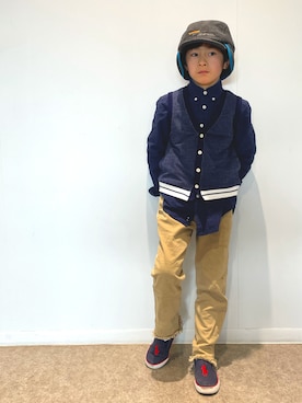 「Polo Ralph Lauren」｜「アイテム（スリッポン）」を使った、YUKI☆さん（キッズ・123cm）の冬コーディネート