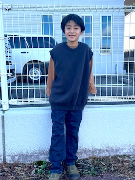 「ARCH & LINE（アーチアンドライン）のアイテム」を使った、YUKI☆さん（キッズ・128cm）の秋コーディネート