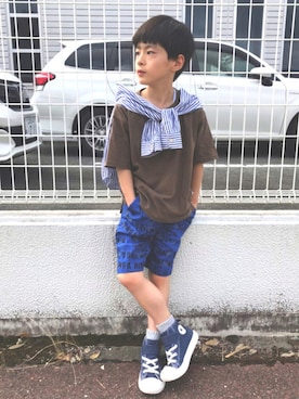 「レタリング」｜YUKI☆さん（キッズ・120cm）の夏コーディネート