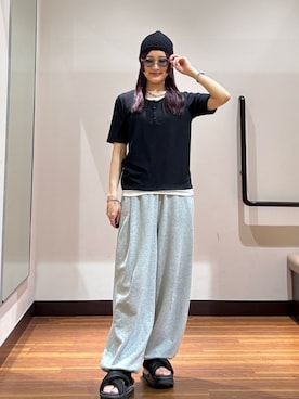 「SMELLY（スメリー）のアイテム」を使った、とももももさん（レディース・157cm）の夏コーディネート